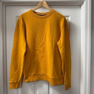 edc by ESPRIT 100% cotton marigold yellow ribbed cuffs hem sweatshirt size Large